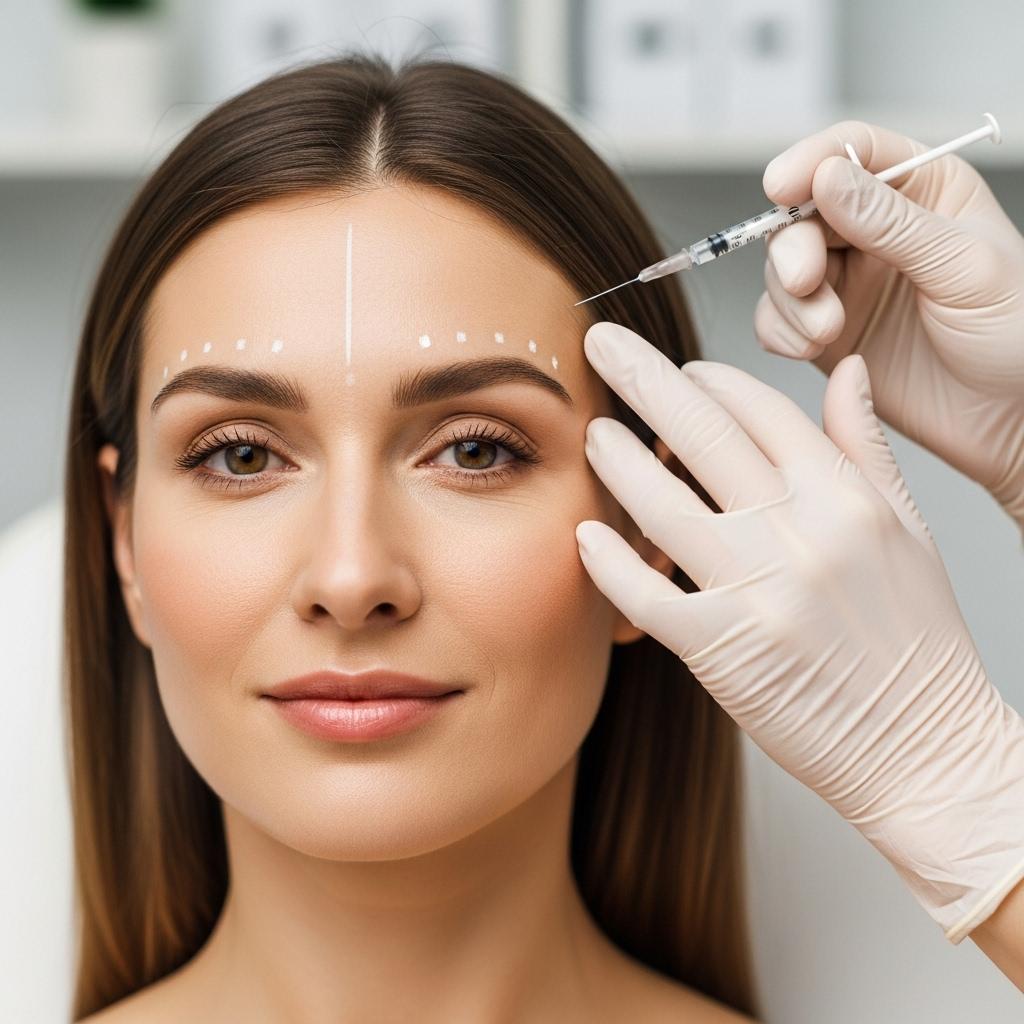 Rosto com expressão suave e natural