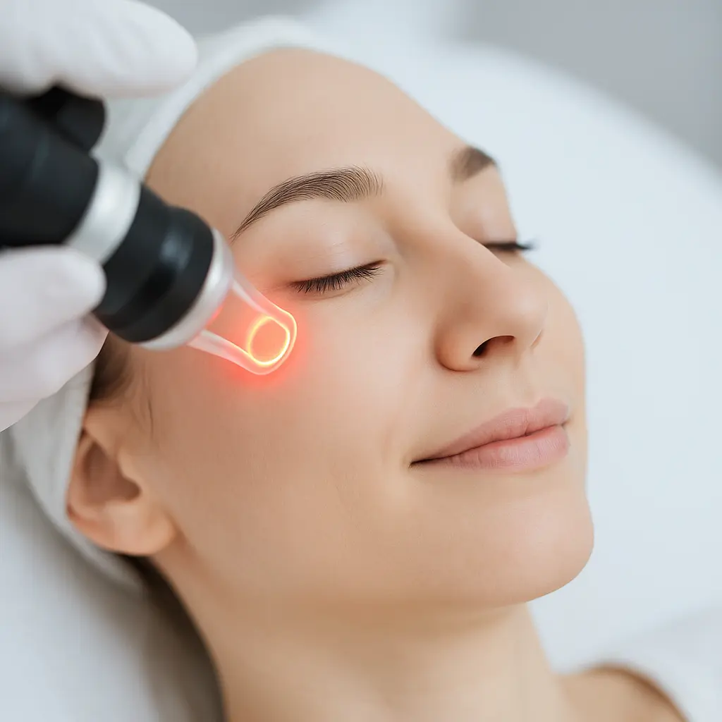 Ponteira de laser em aplicação na pele